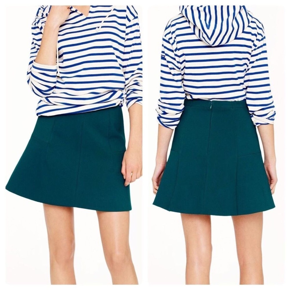 J Crew Fluted Mini Teal Forest Green 00
